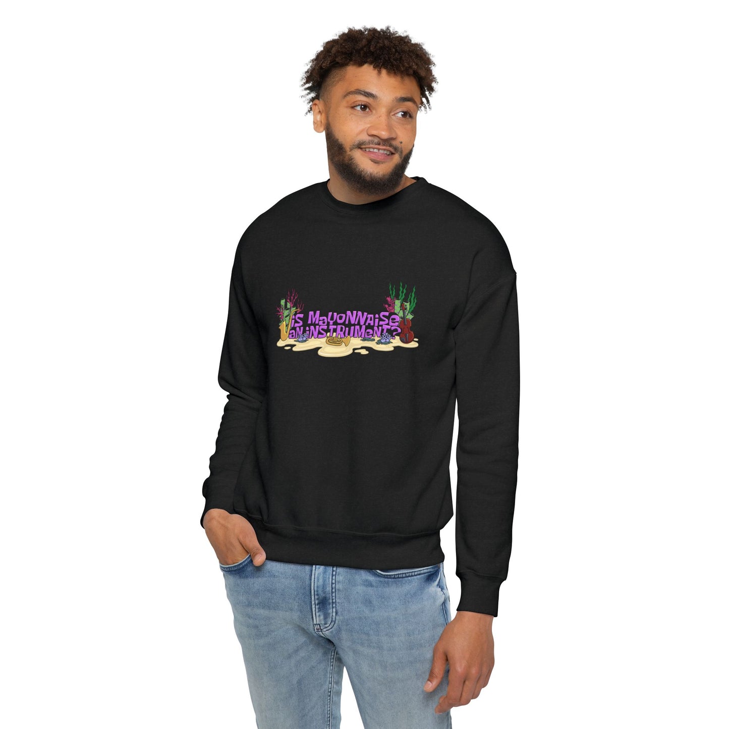 Is Mayonnaise an Instrument Nostalgic Cartoon Sweatshirt
