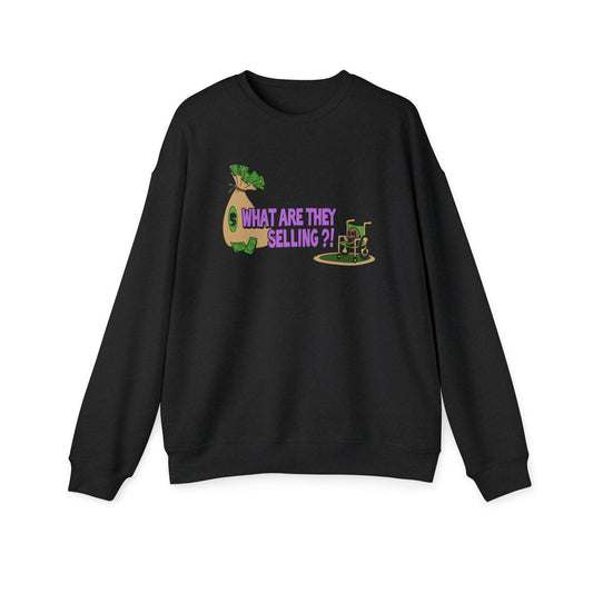 What Are They Selling Nostalgic Cartoon Sweatshirt Black