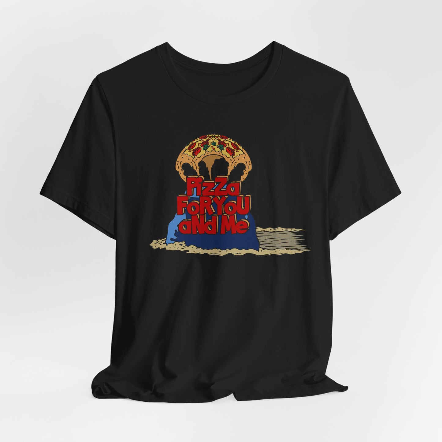 Pizza For You and Me Nostalgic Cartoon Tee