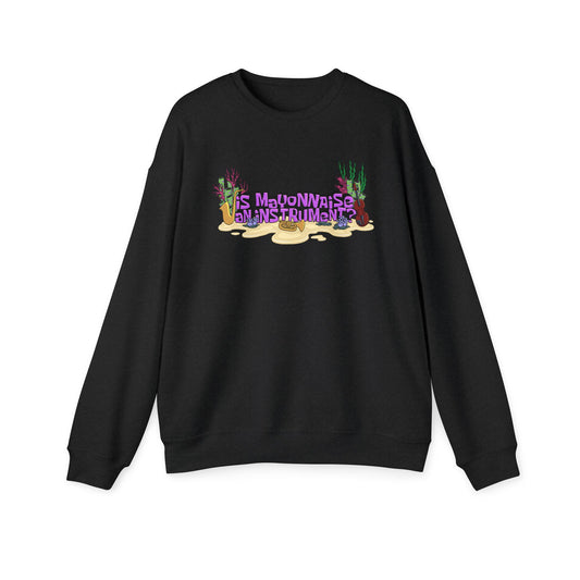 Is Mayonnaise an Instrument Nostalgic Cartoon Sweatshirt