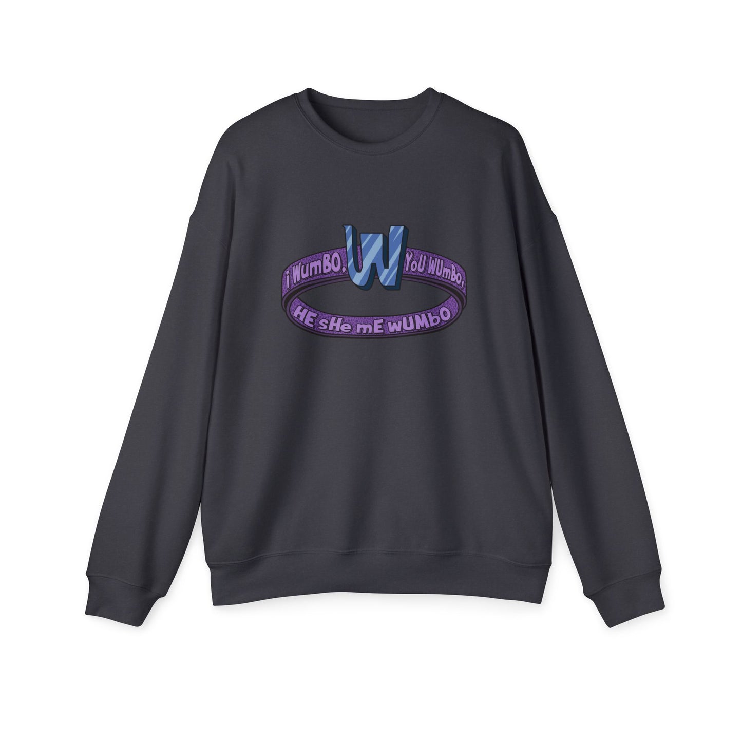 Wumbo Nostalgic Cartoon Sweatshirt Dark Grey