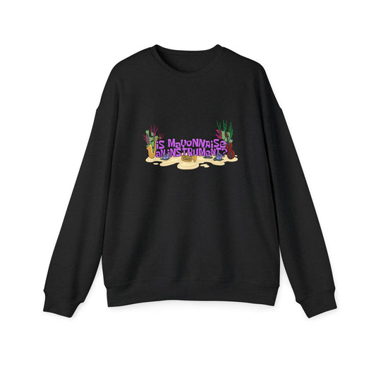 Is Mayonnaise an Instrument Nostalgic Cartoon Sweatshirt Black