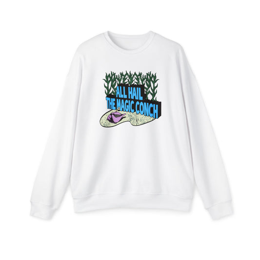 Magic Conch Nostalgic Cartoon Sweatshirt White