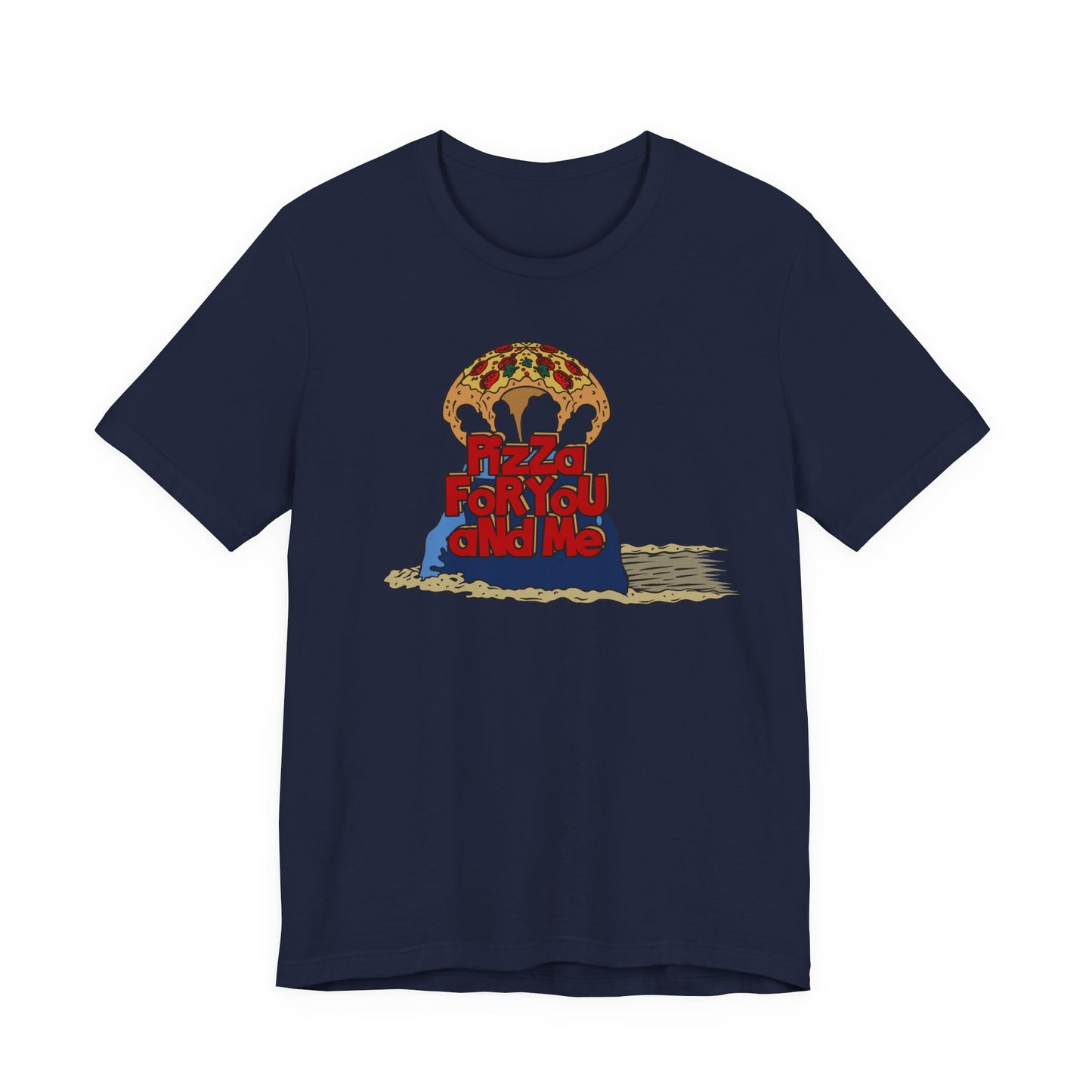 Pizza For You and Me Nostalgic Cartoon Tee