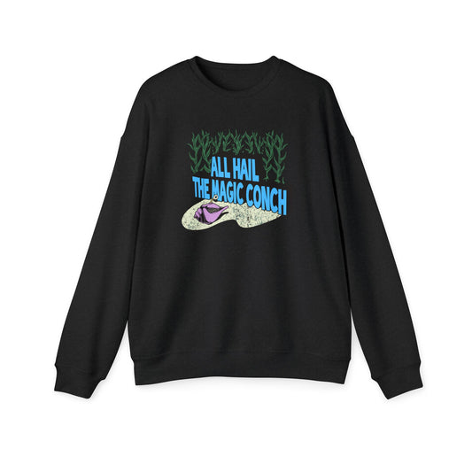 Magic Conch Nostalgic Cartoon Sweatshirt Black
