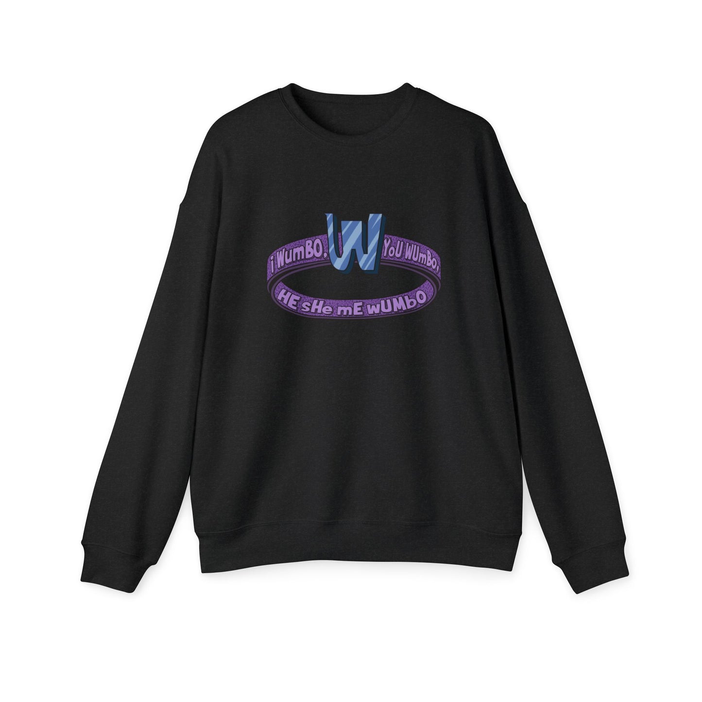 Wumbo Nostalgic Cartoon Sweatshirt Black