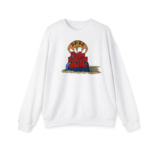 Pizza For You and Me Nostalgic Cartoon Sweatshirt