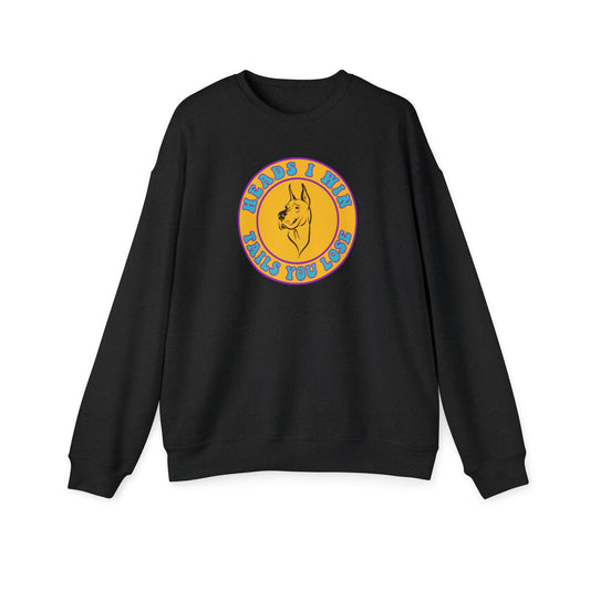 Heads I Win Nostalgic Cartoon Sweatshirt Black