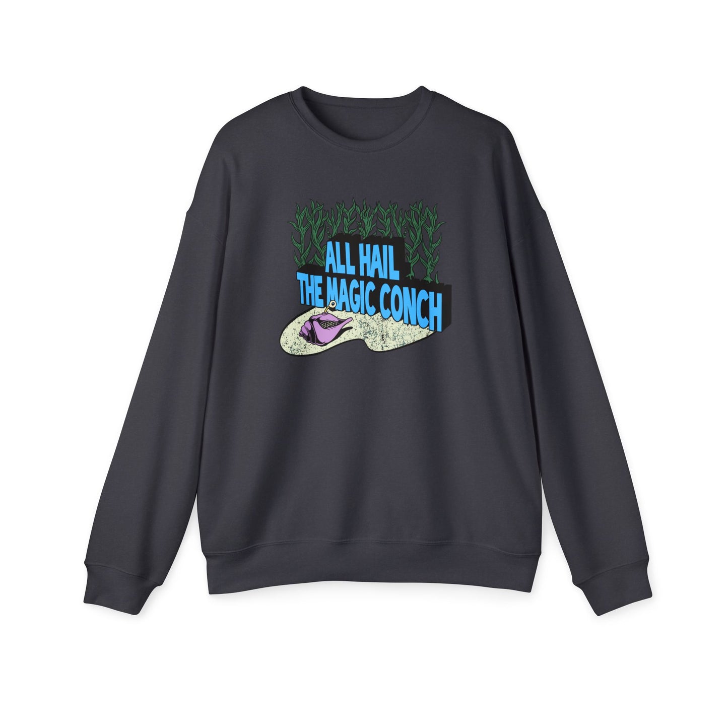 Magic Conch Nostalgic Cartoon Sweatshirt Dark Grey