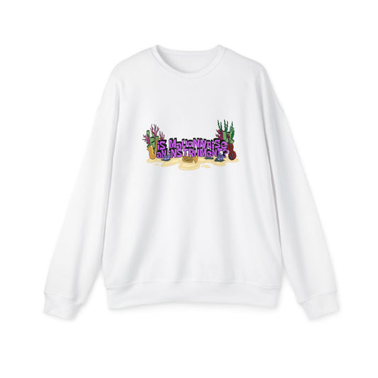 Is Mayonnaise an Instrument Nostalgic Cartoon Sweatshirt White