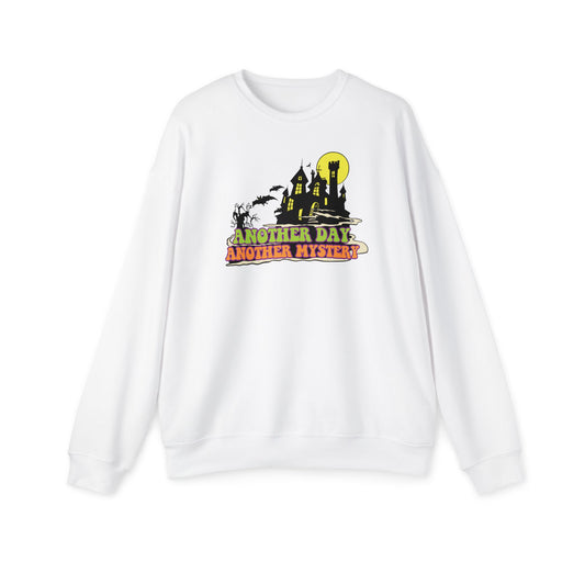 Another Day Another Mystery Nostalgic Cartoon Sweatshirt White