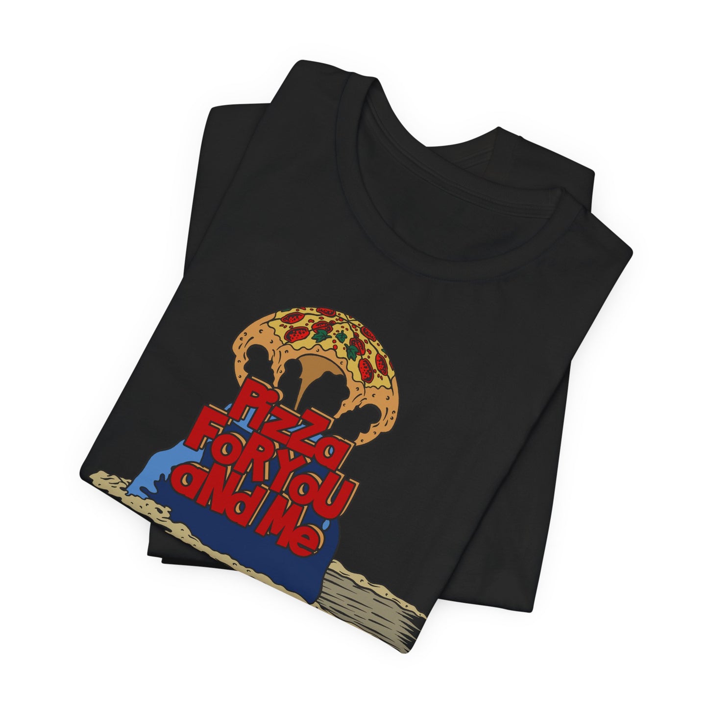Pizza For You and Me Nostalgic Cartoon Tee