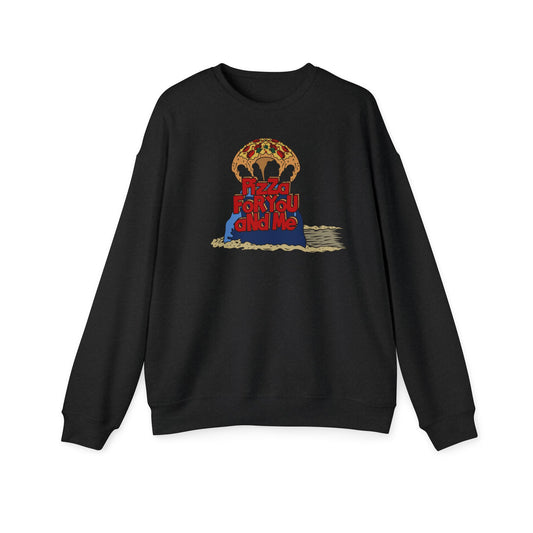 Pizza For You and Me Nostalgic Cartoon Sweatshirt