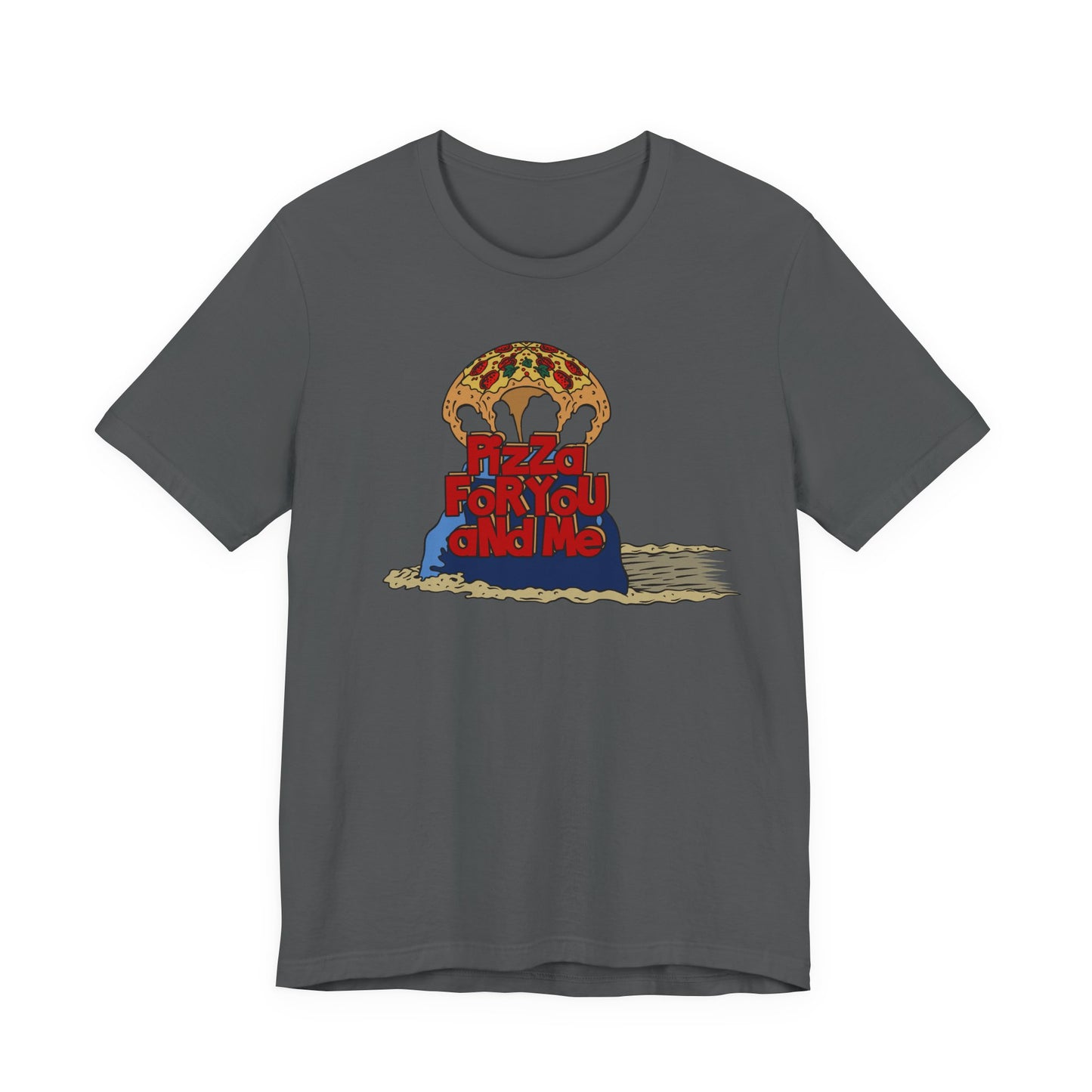 Pizza For You and Me Nostalgic Cartoon Tee
