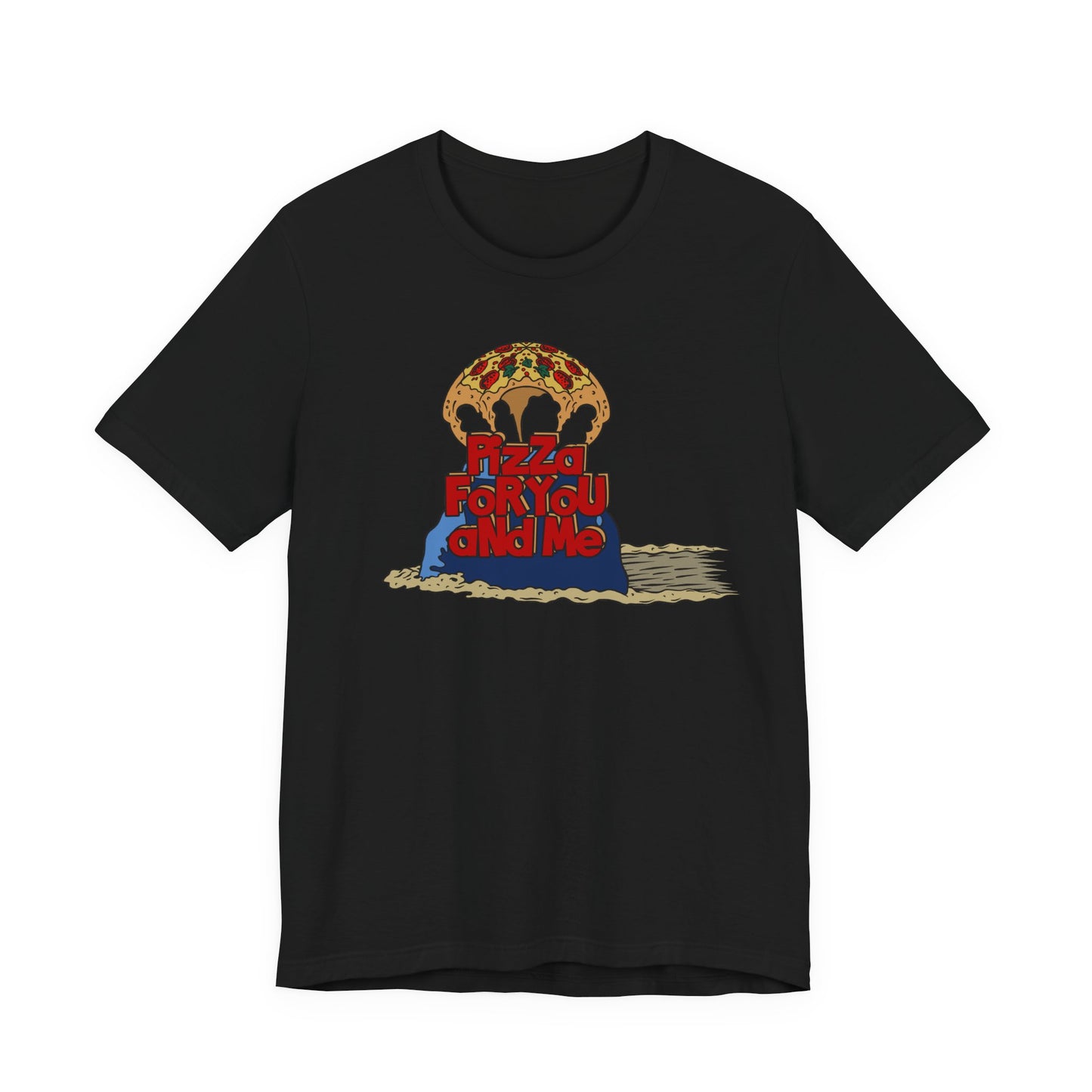 Pizza For You and Me Nostalgic Cartoon Tee