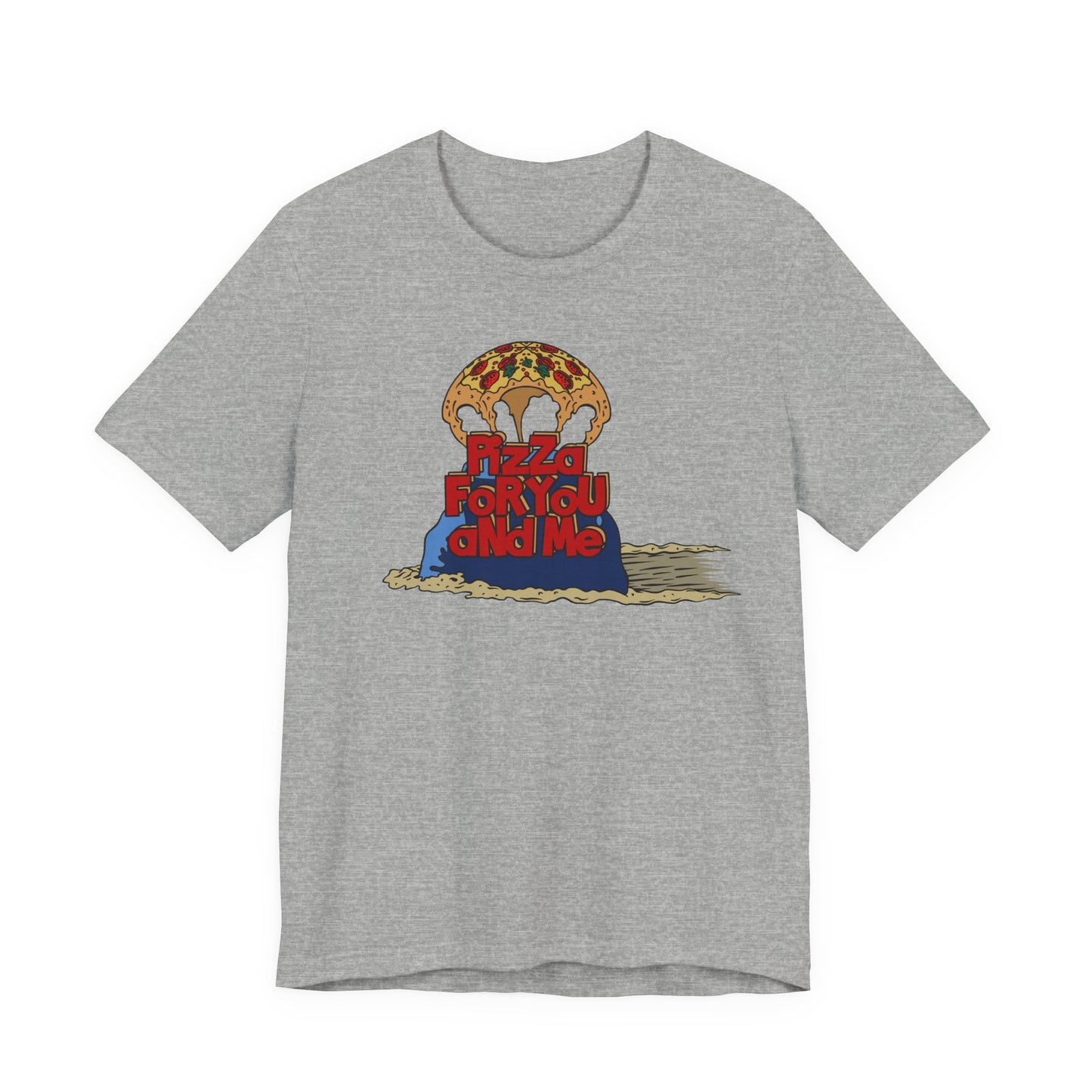 Pizza For You and Me Nostalgic Cartoon Tee