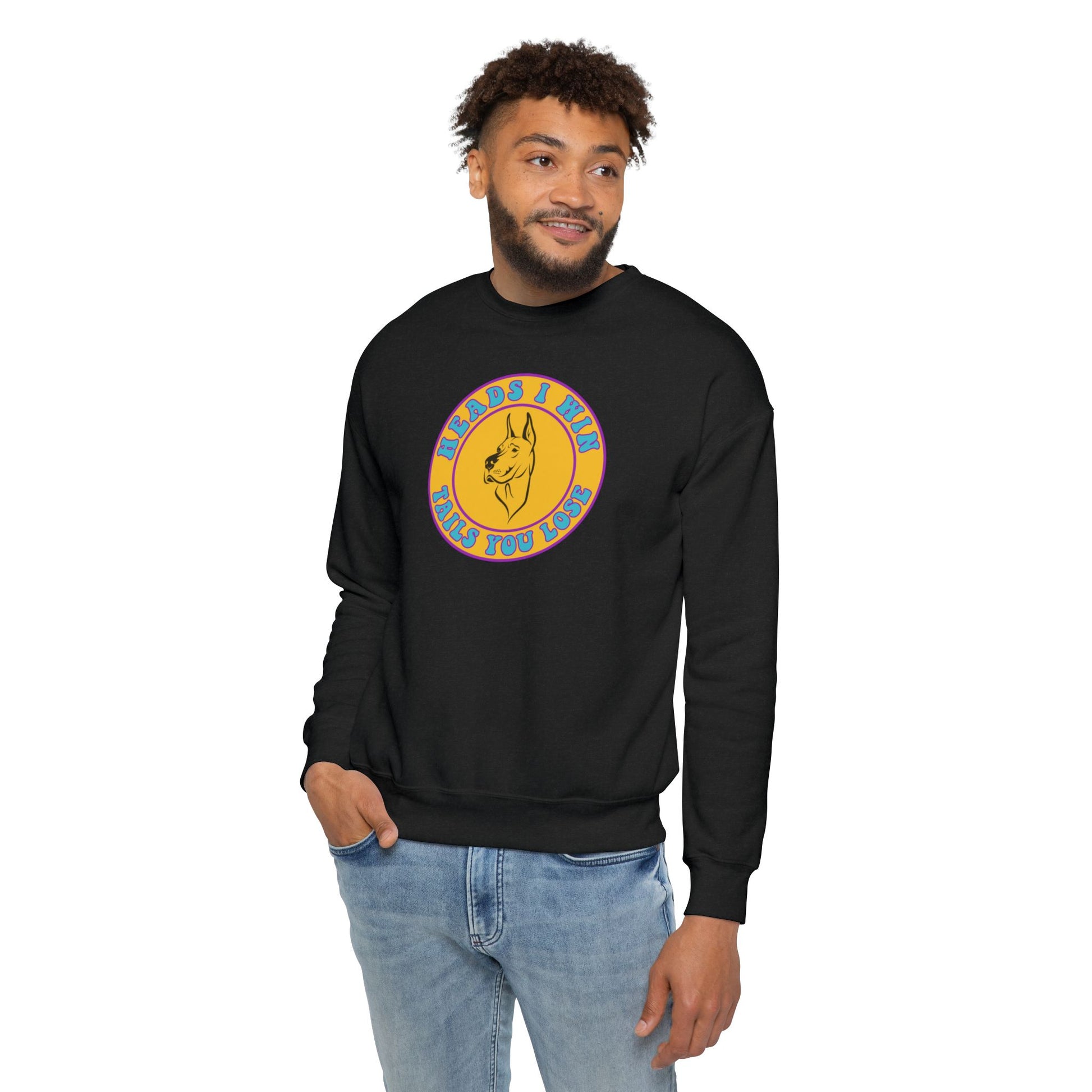 Heads I Win Nostalgic Cartoon Sweatshirt