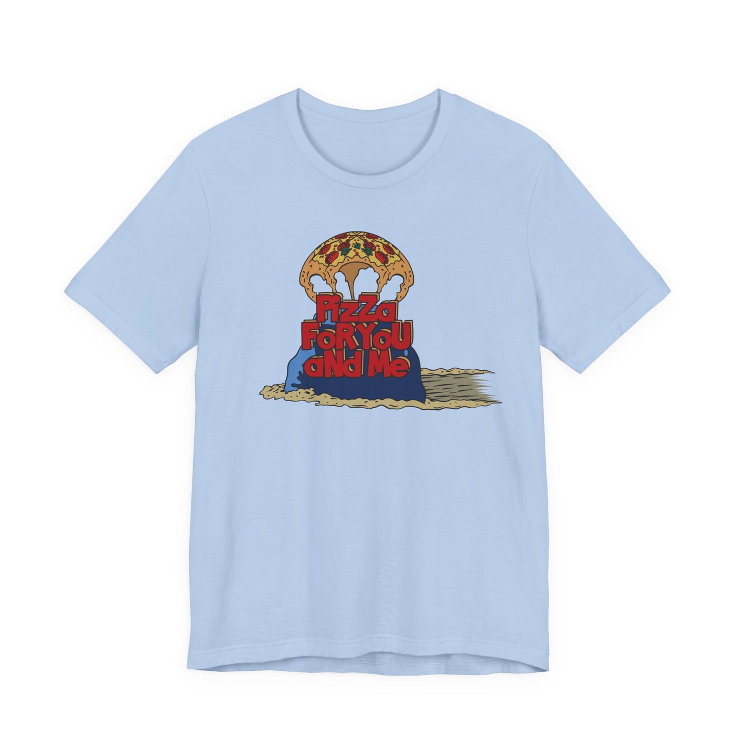 Pizza For You and Me Nostalgic Cartoon Tee