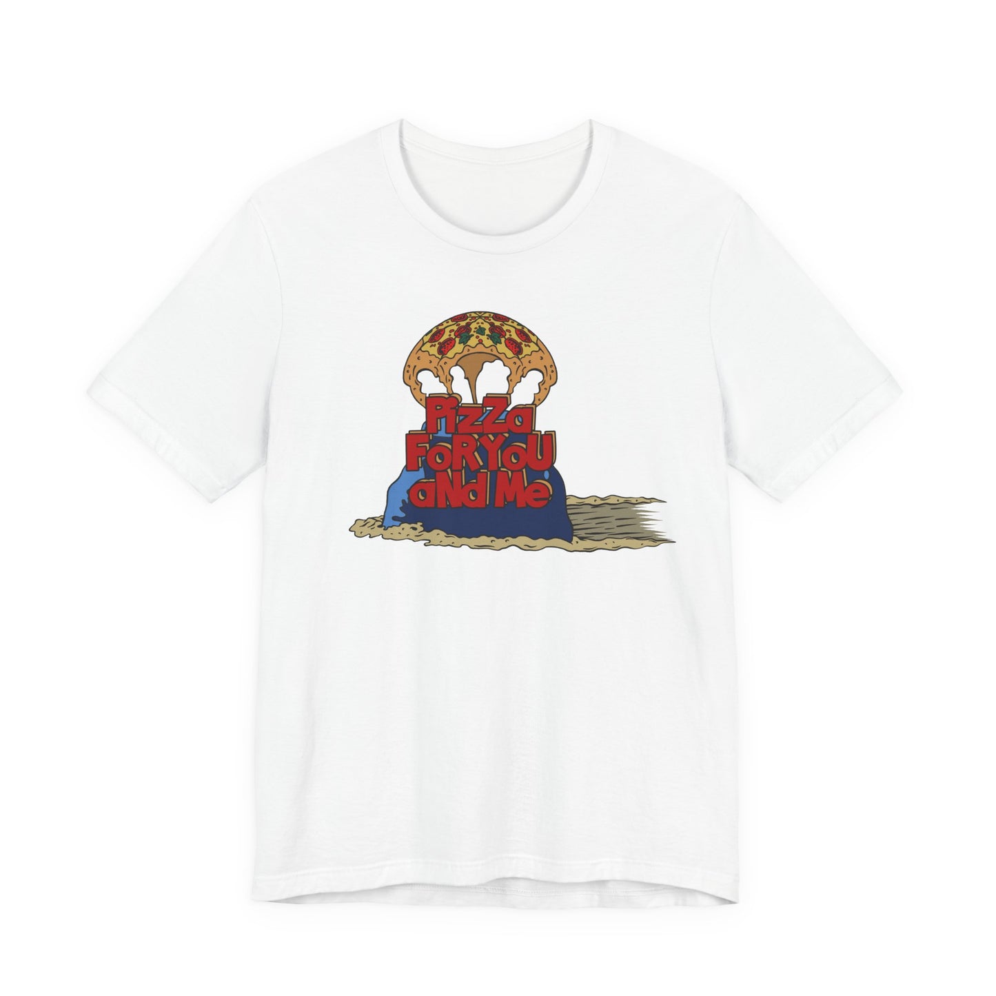 Pizza For You and Me Nostalgic Cartoon Tee